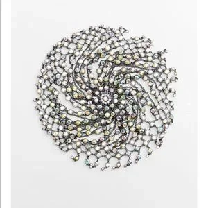 GORGEOUS ZARA NWT Iridescent Jewel Cap Hat Captain Hat Iridescent Rhinestones | Masquerade Store main image 4